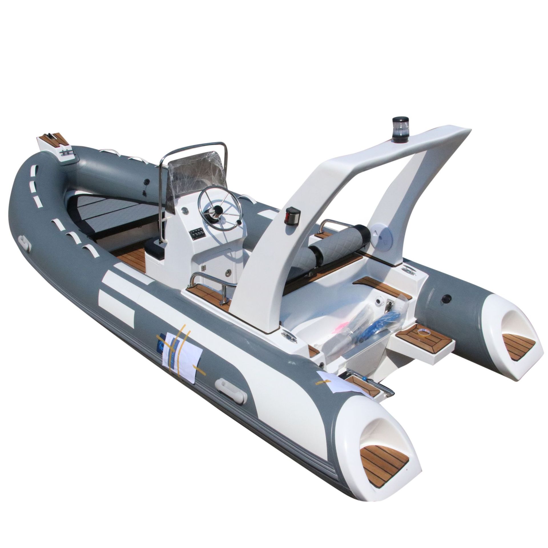 Fishing Boat Aluminum - Airo 4.8 m zware PVC Hypalon